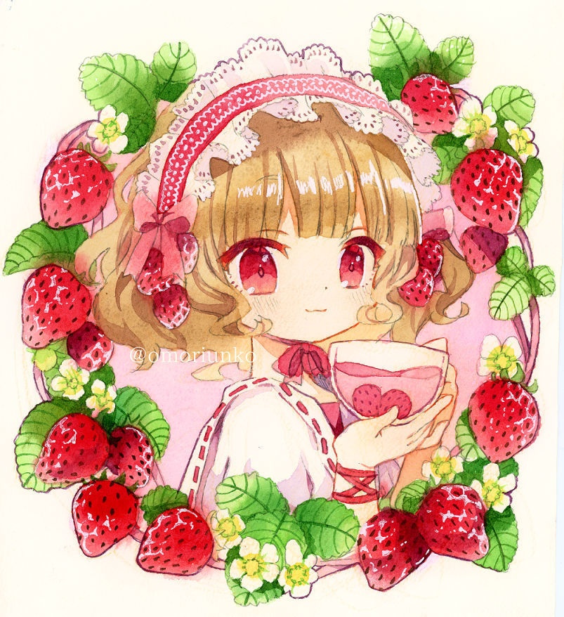 【マット額装原画】strawberry　tea