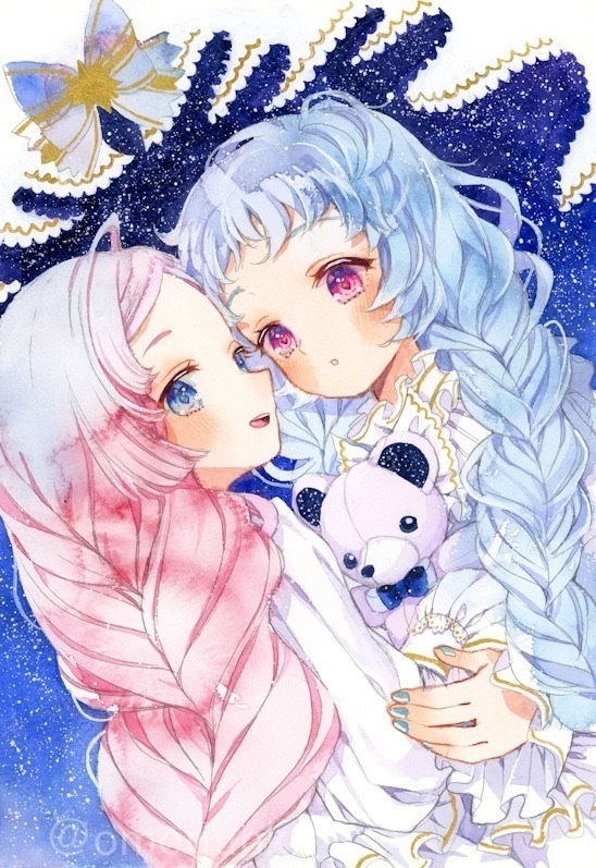 【マット額装原画】星空とくま