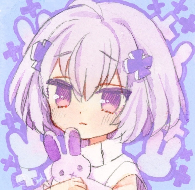 【ミニ原画】むらさき