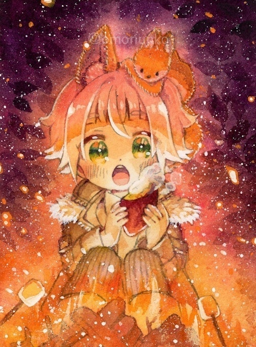 【原画】実りと焚き火