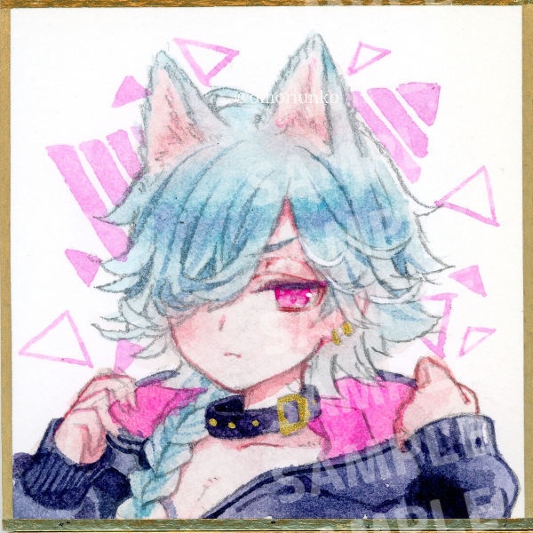 【ミニ原画】豆色紙１