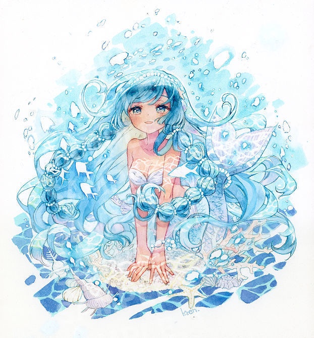 【マット額装原画】碧い光