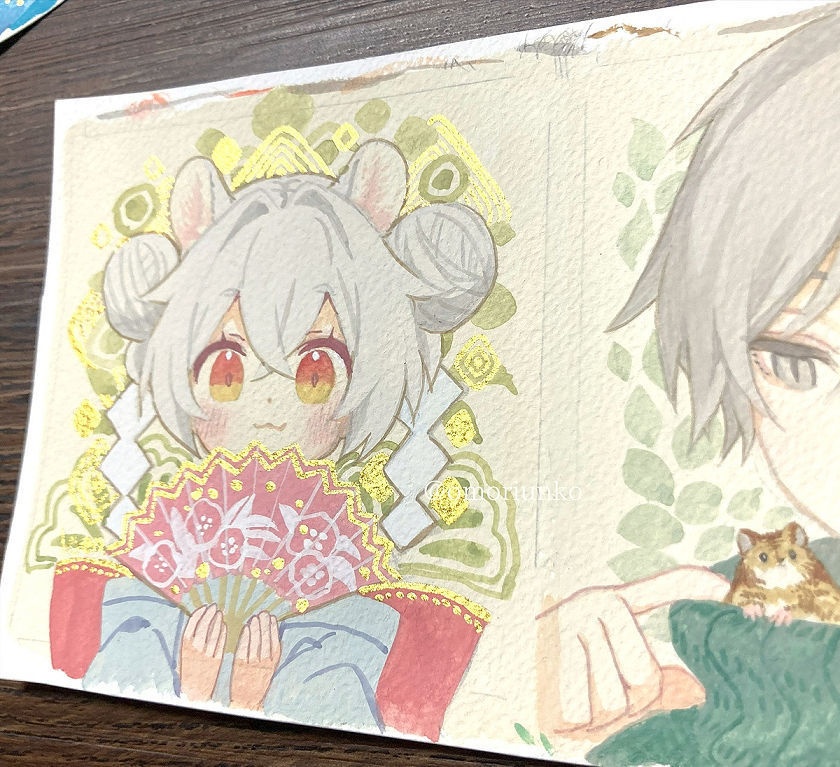 【ミニ原画】謹賀新年 子