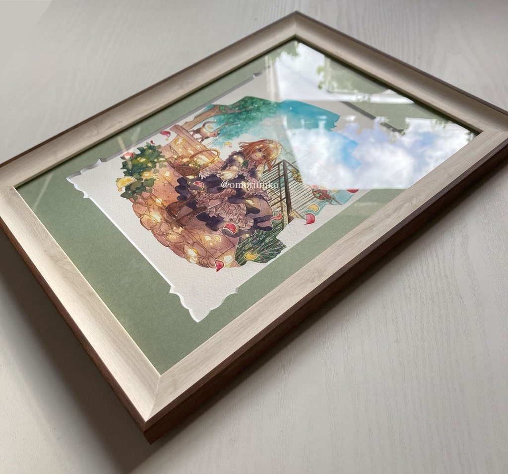 【マット額装原画】憩いの木漏れ日