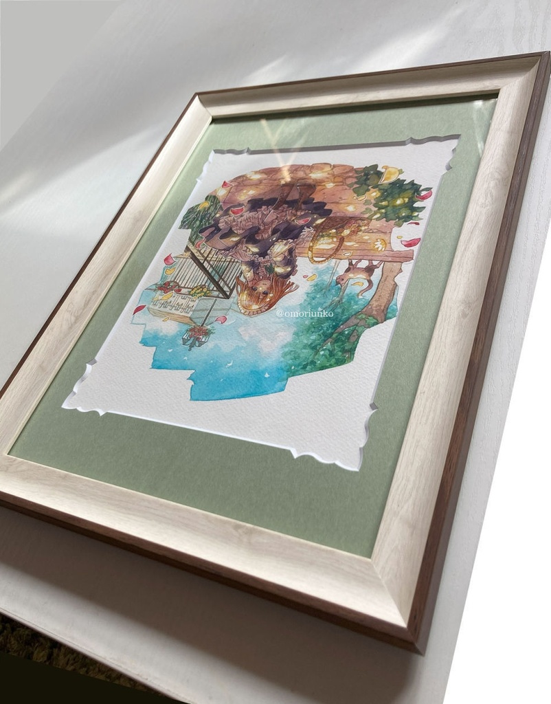 【マット額装原画】憩いの木漏れ日