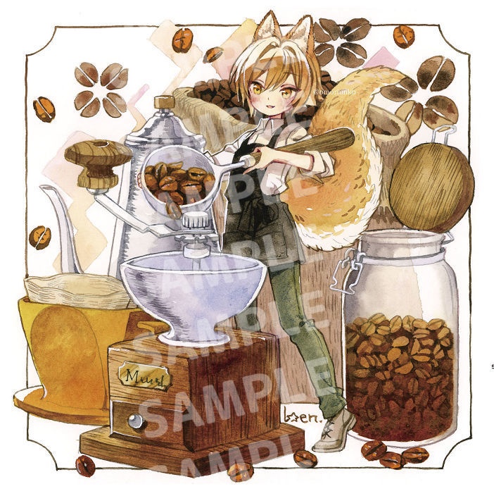 【マット額装原画】きつねの喫茶店-オリジナルブレンド-