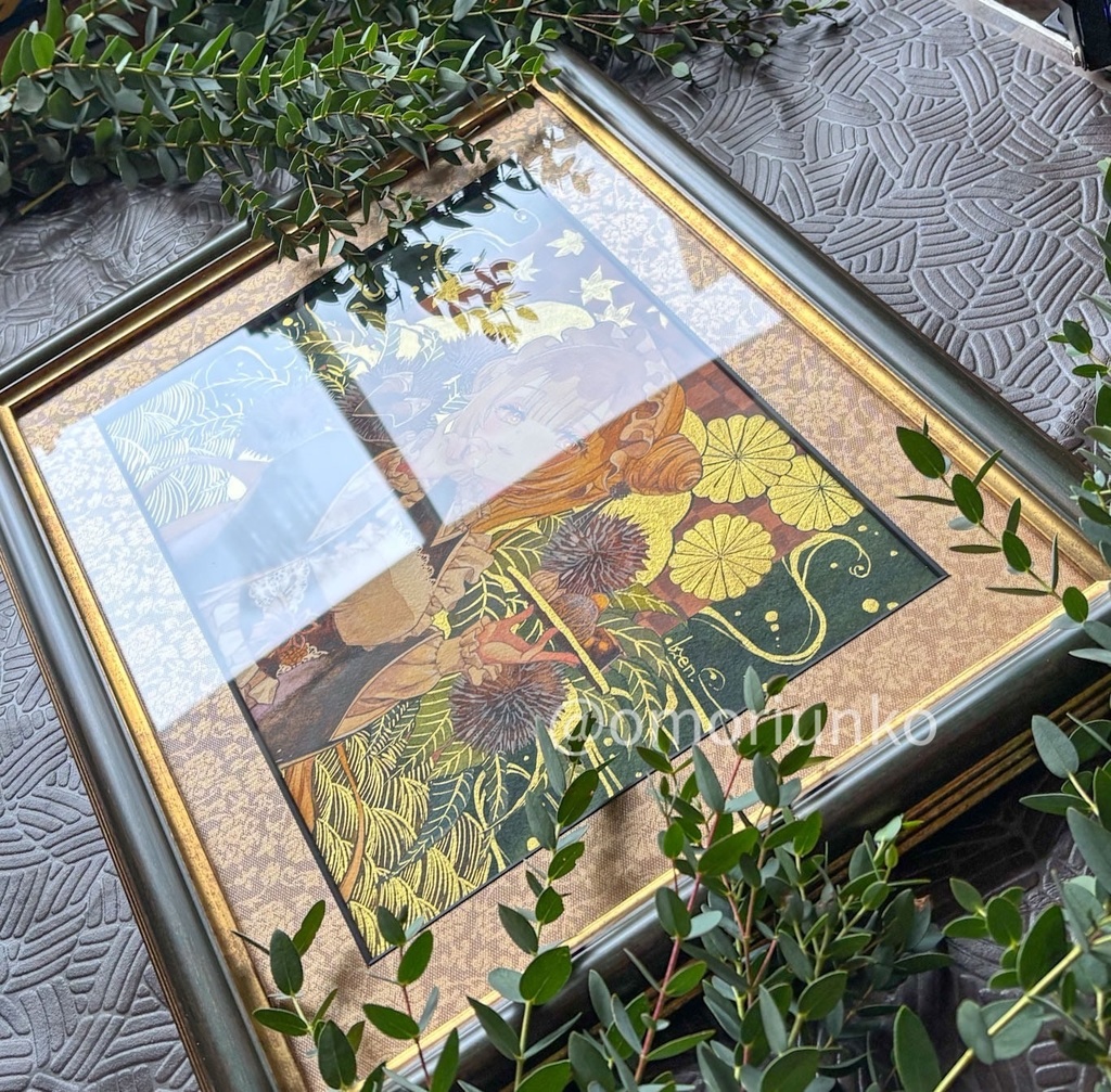 【マット額装原画】秋のメイド マロン