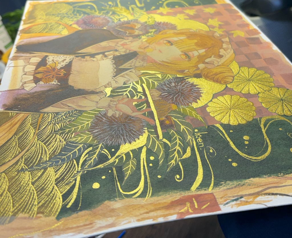 【マット額装原画】秋のメイド マロン