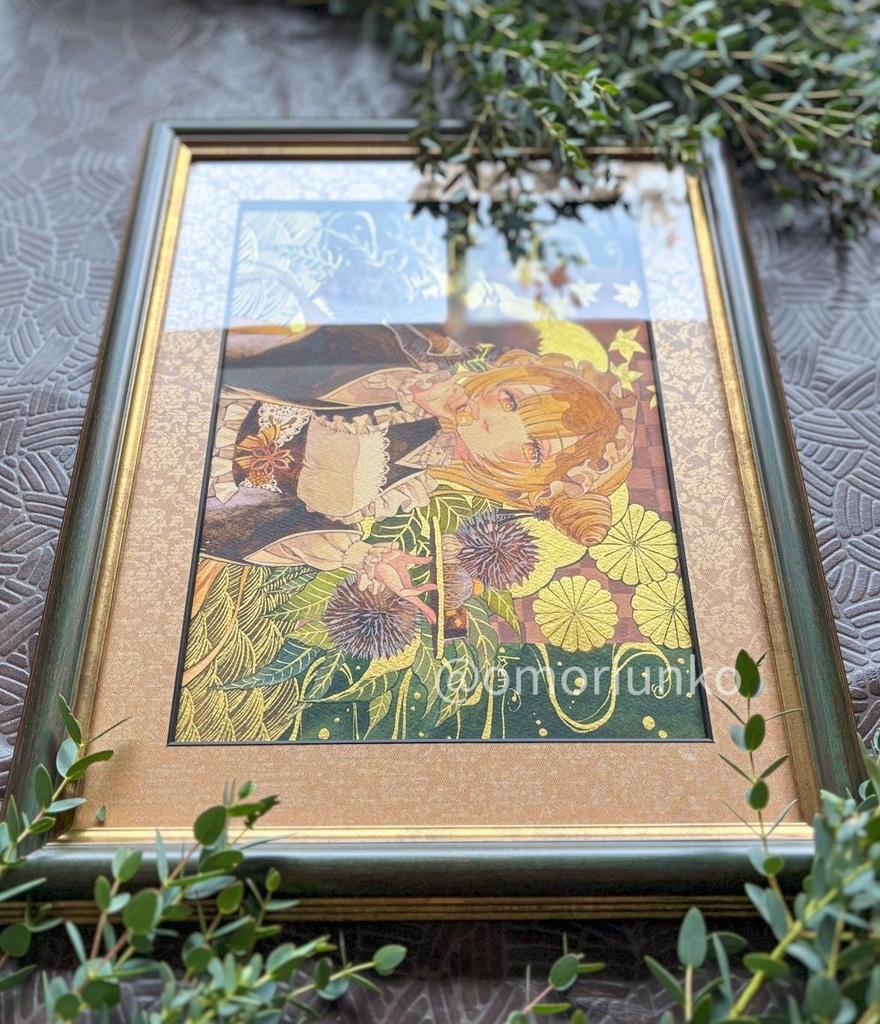 【マット額装原画】秋のメイド マロン