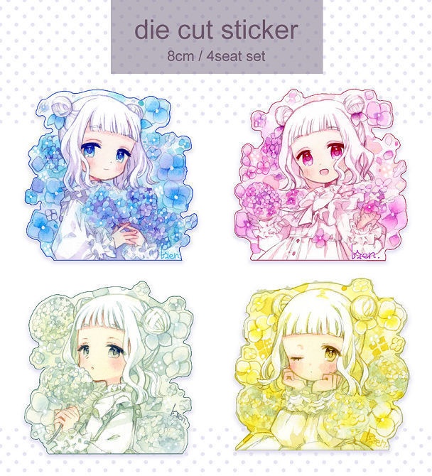 ダイカットステッカーセット＊花＊
