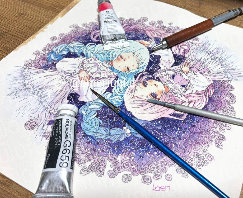 【マット額装原画】9月