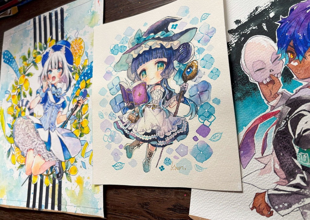 【マット額装原画】紫陽花の魔女