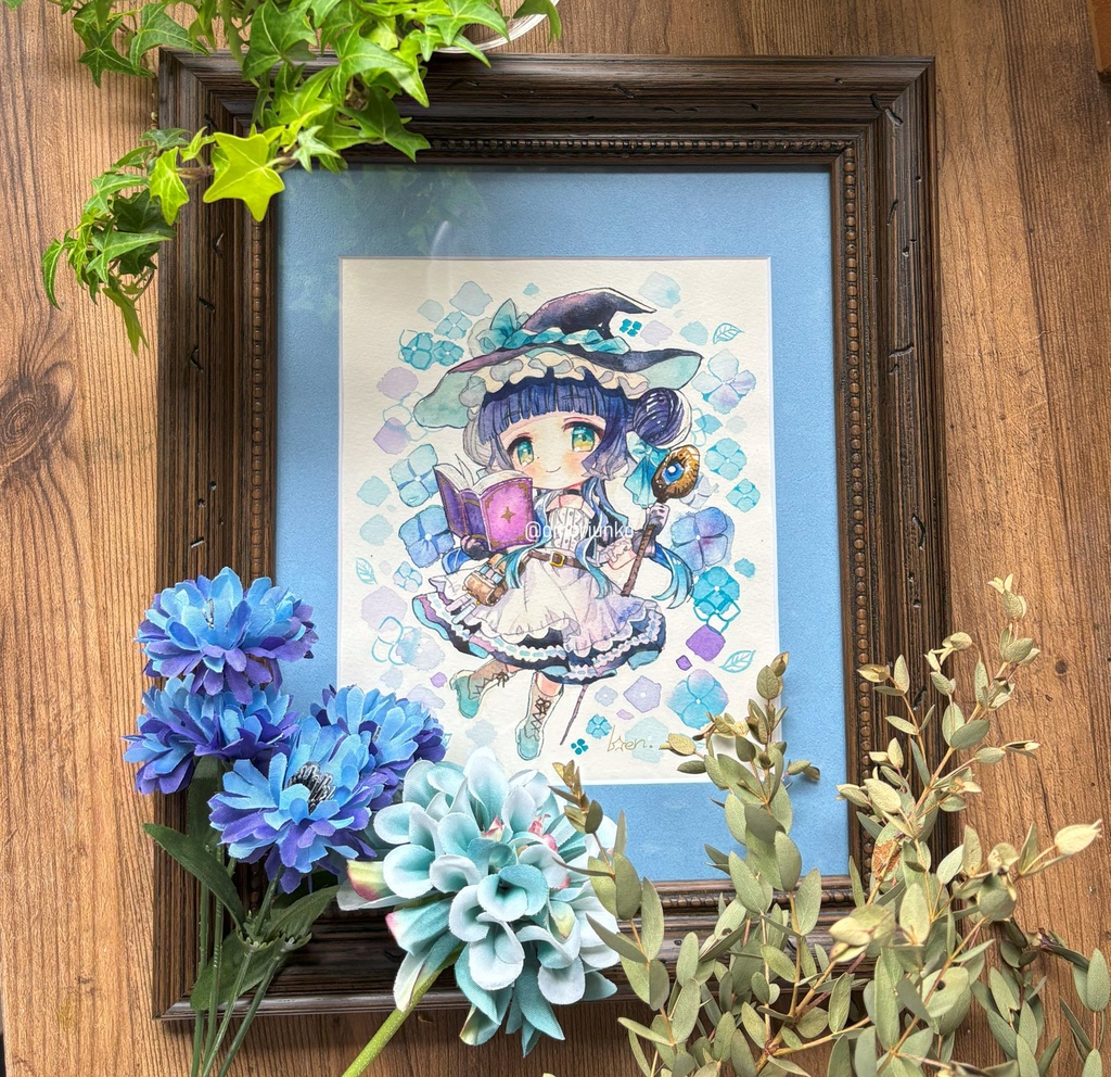 【マット額装原画】紫陽花の魔女