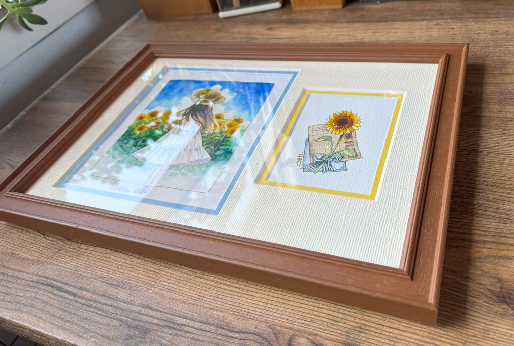 【マット額装作品】ひまわり