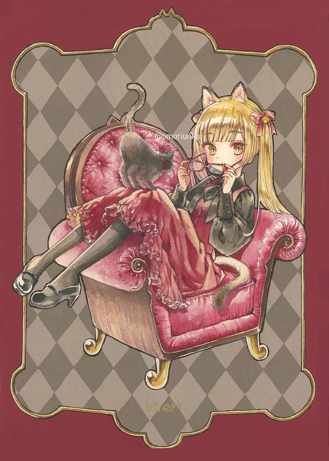 【原画】猫とソファー
