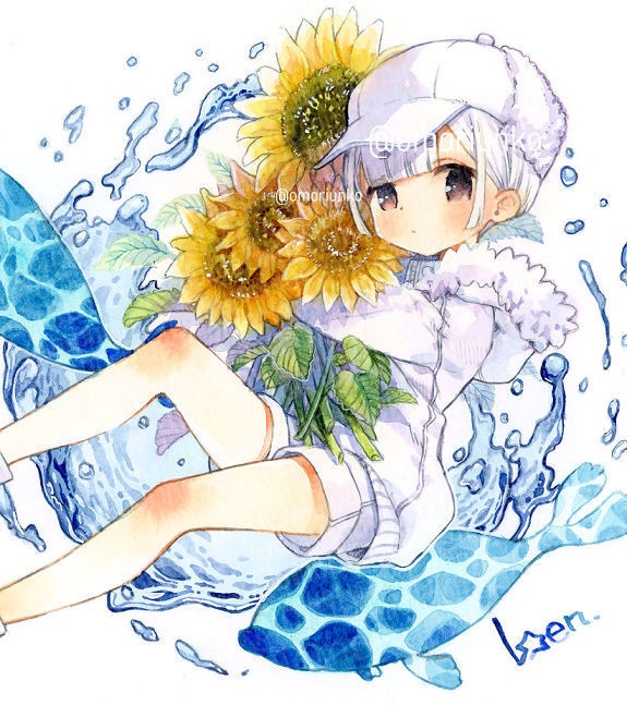 【原画】あざらしと夏