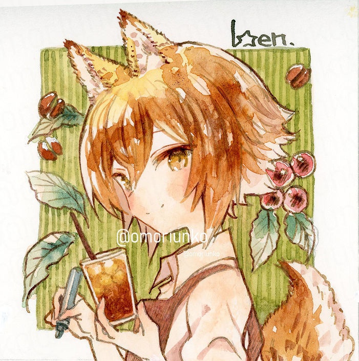 【ミニ原画】drink-アイスコーヒー-