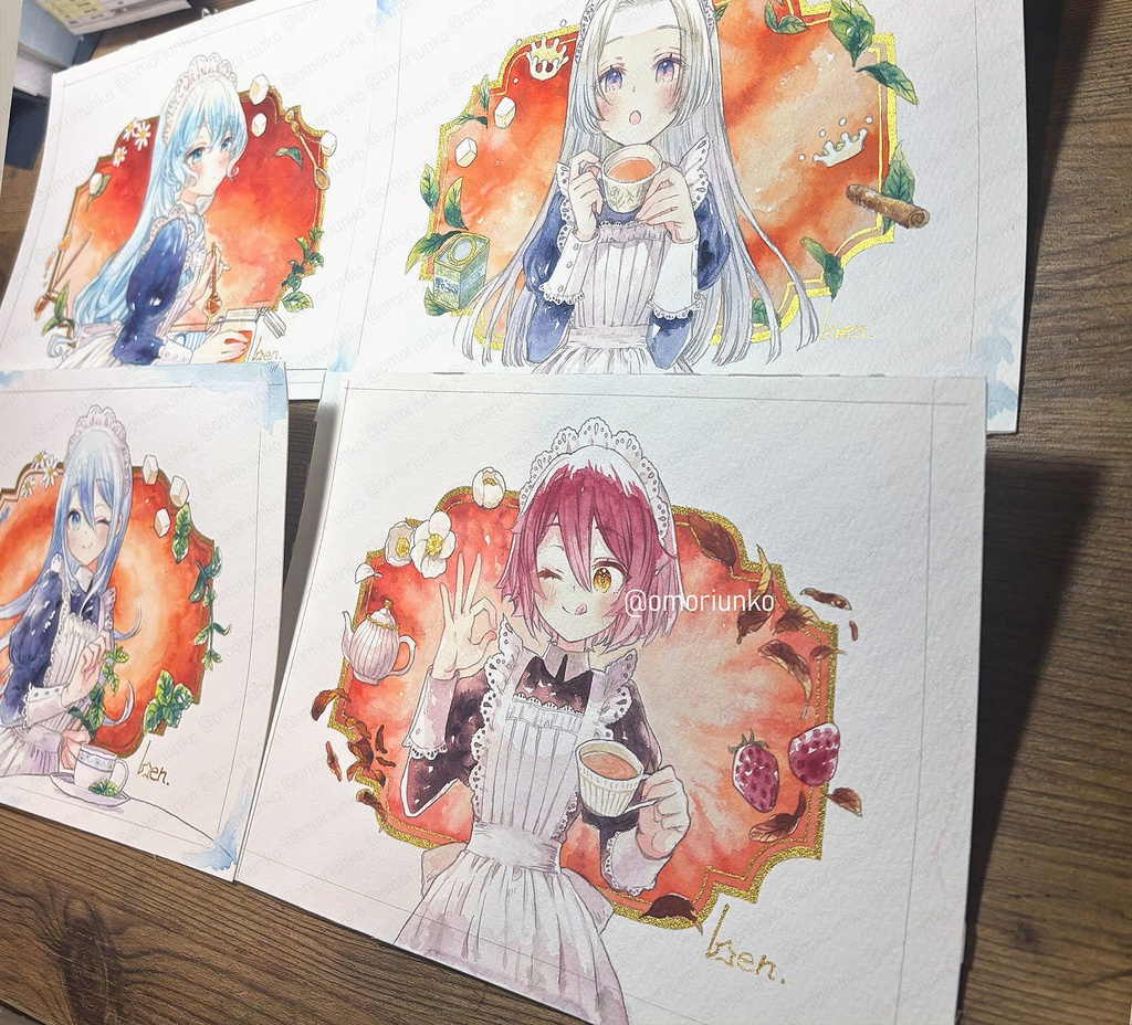 【原画】ミルクティーとメイドH