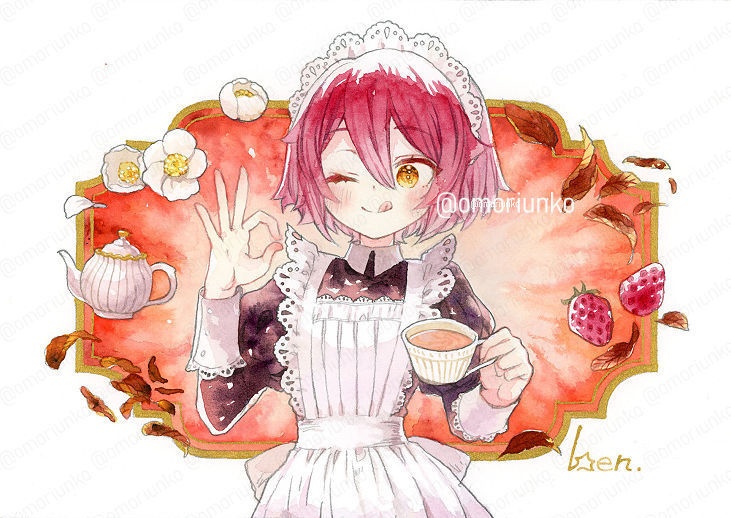 【原画】ミルクティーとメイドH