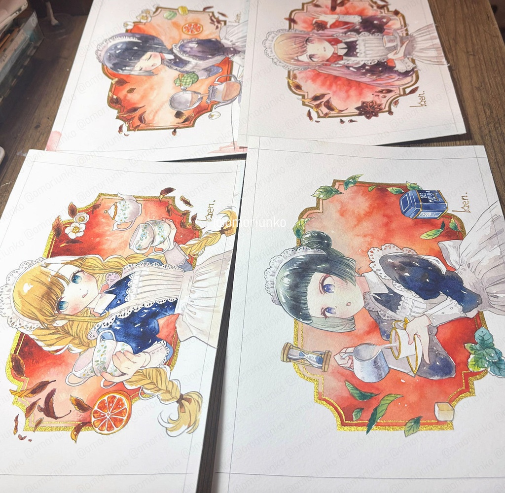 【原画】ミルクティーとメイドI