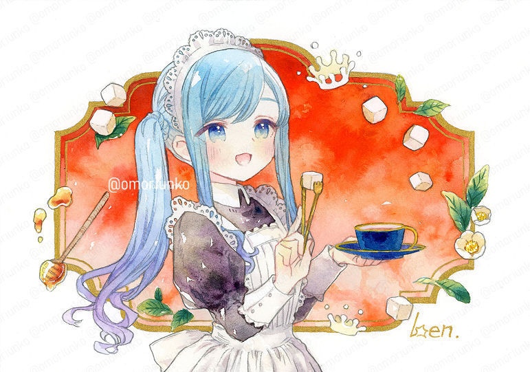 【原画】ミルクティーとメイドN