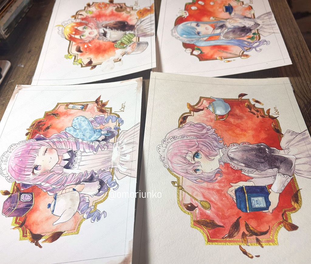 【原画】ミルクティーとメイドM