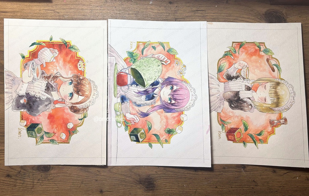 【原画】ミルクティーとメイドO