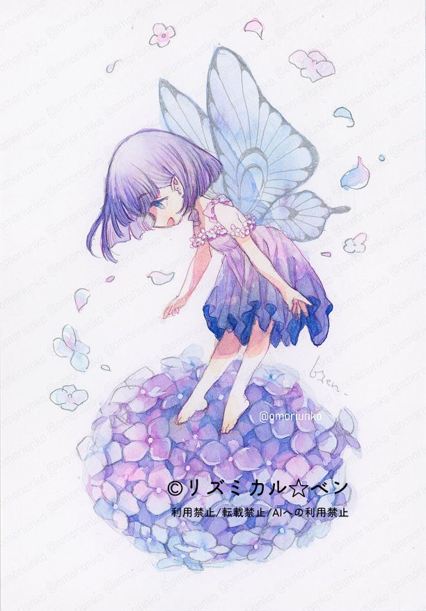 【原画】手毬花　