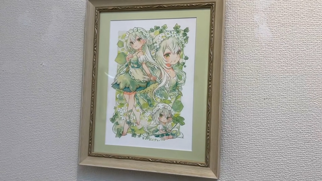 【額装原画】妖精全身図