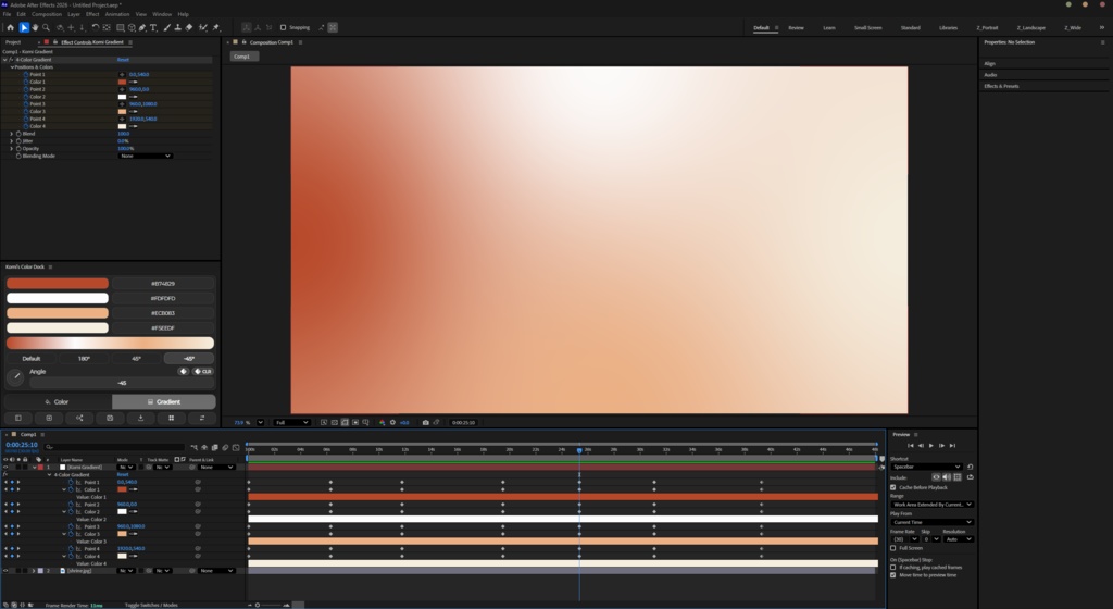 【AfterEffects拡張機能】 Komi's Color Dock