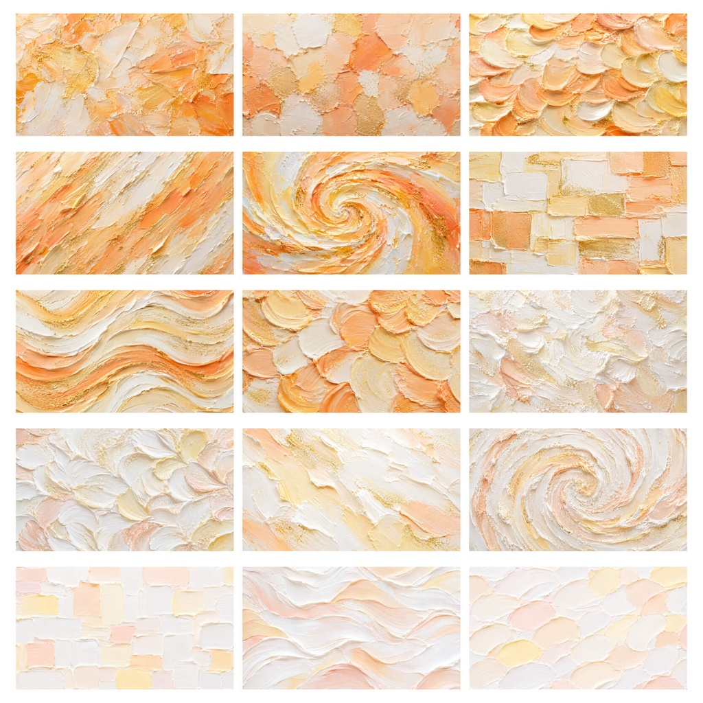 【商用利用可】50枚セット・イエロー系の絵の具素材集