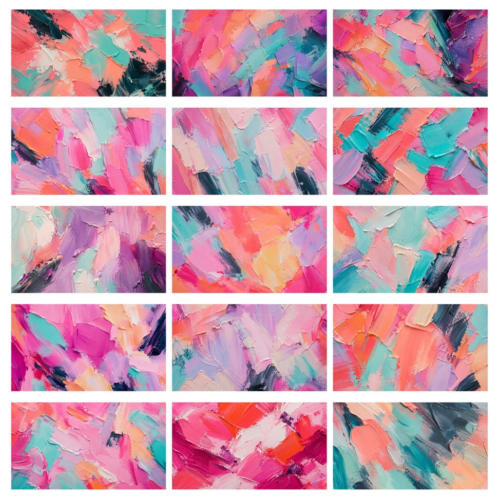 【商用利用可】50枚セット・暖色系の絵の具素材集