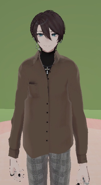 碼希-まき-maki casual 衣装 シャツ ズボン 十字架ネックレス VRC専用