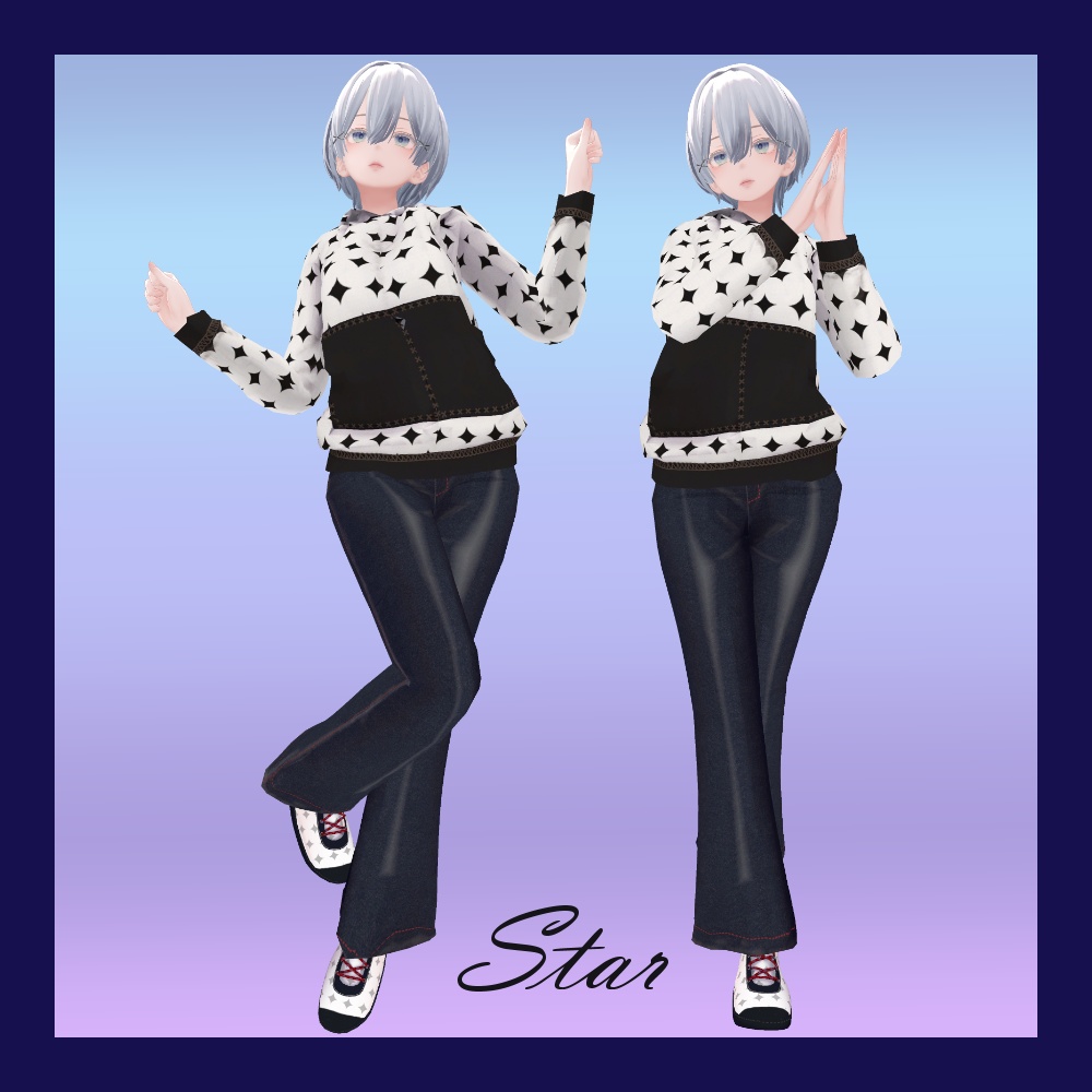 森羅-Shinra - 衣装 パーカー・パンツ・シューズ3types VRC専用