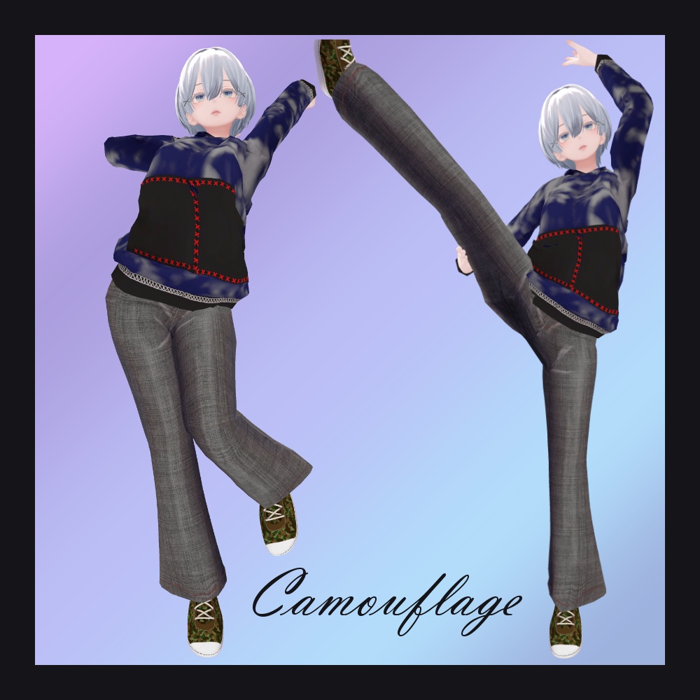 森羅-Shinra - 衣装 パーカー・パンツ・シューズ3types VRC専用