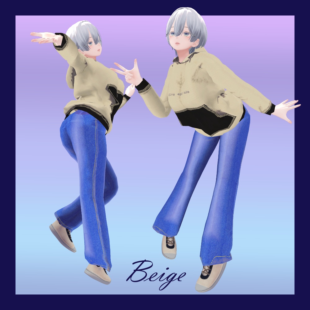 森羅-Shinra - 衣装 パーカー・パンツ・シューズ3types VRC専用