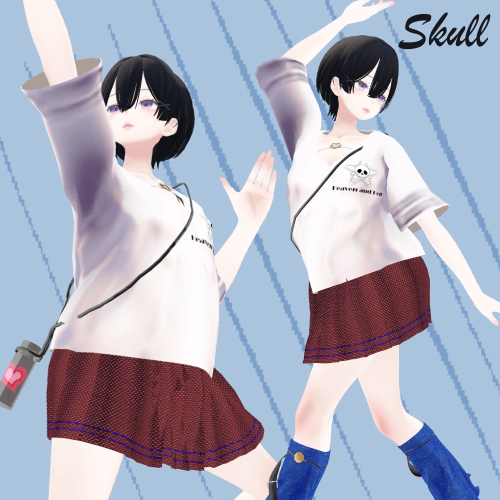 森羅- Shinra 衣装 スカート シャツ サンダル フットカバー VRC専用