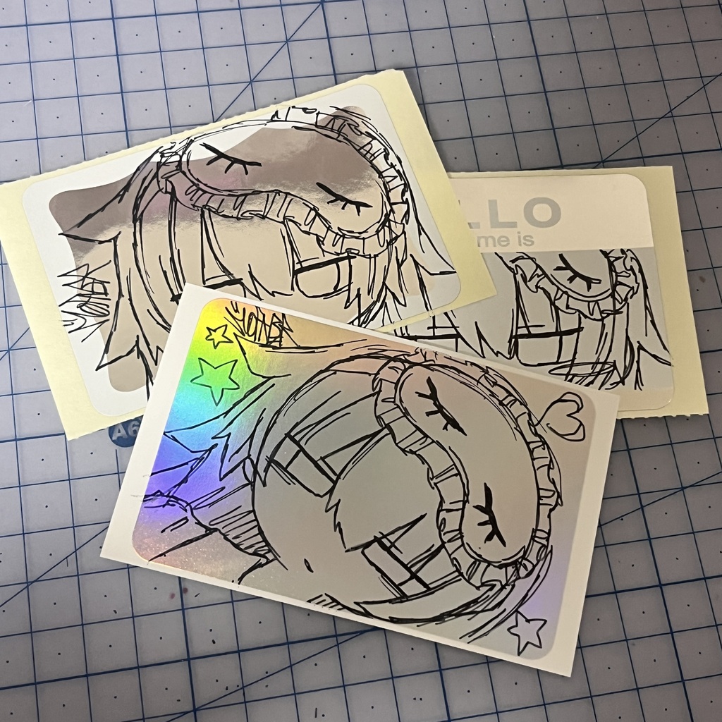 ドローイングステッカー3枚セット M