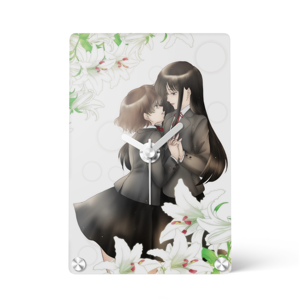 アクリル時計(百合)