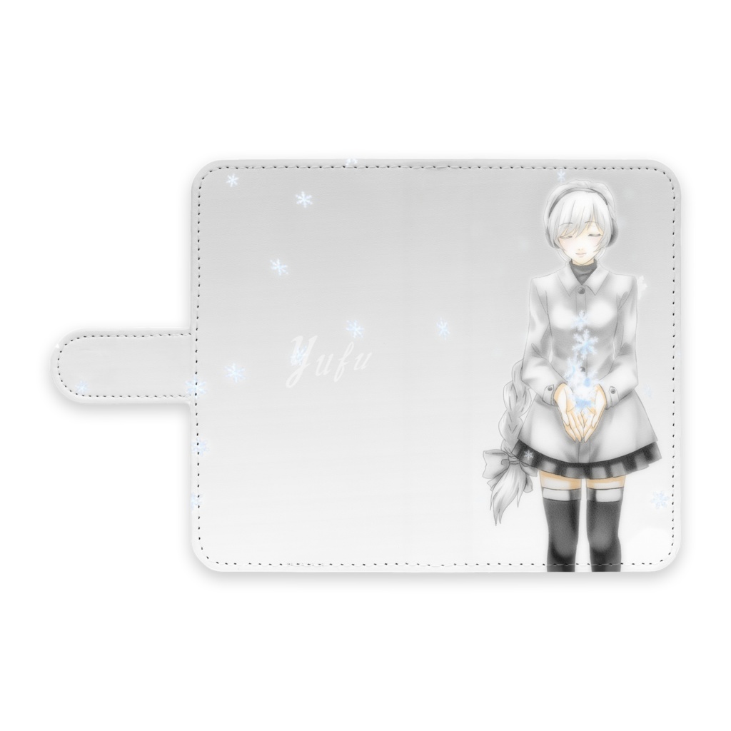 雪歌ユフ手帳型Androidケース