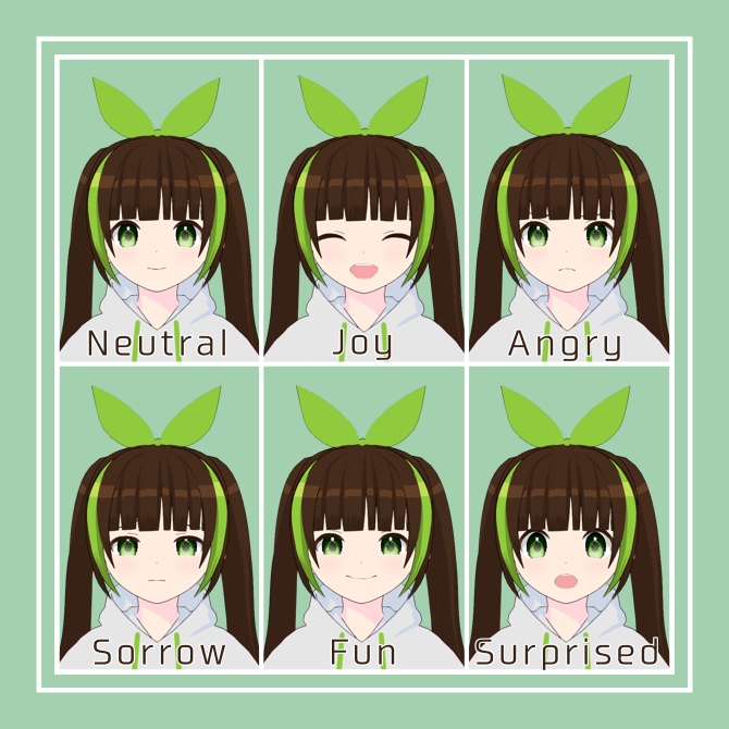 【オリジナル3Dモデル】『ぽてん』【VRM/パーフェクトシンク/.vroidデータ】