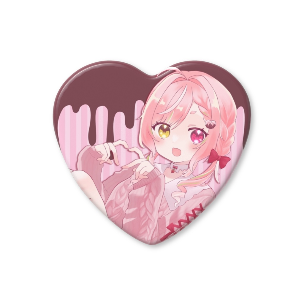 佐透直 バレンタインハート缶バッジ