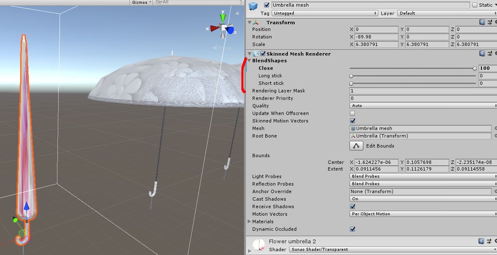 Umbrella 3 types texture (Sunshade)