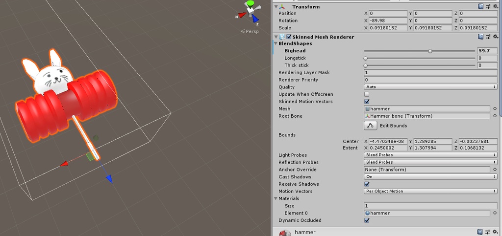 Funny 재미있는 쉐이프키 뿅망치(shapekey hamner made of plastic - accessary)