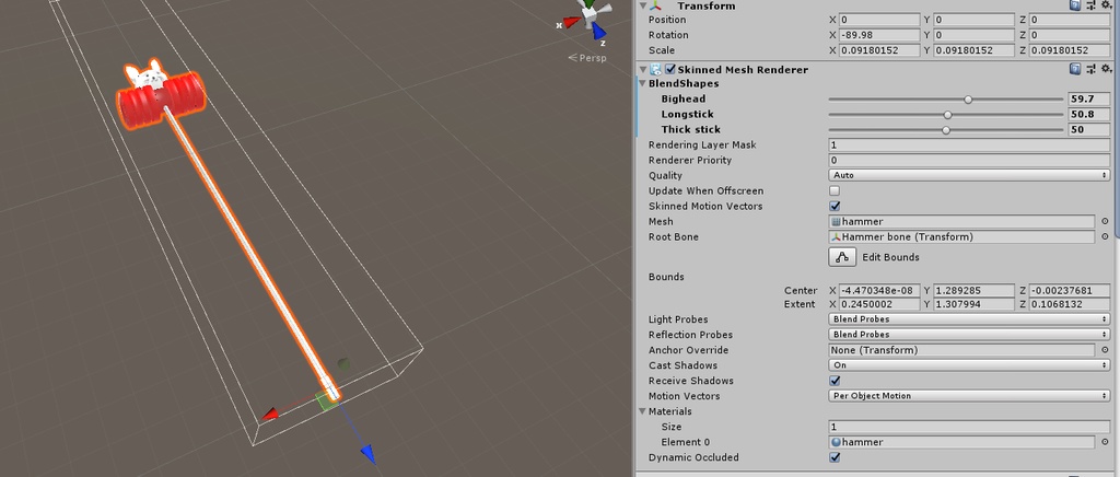 Funny 재미있는 쉐이프키 뿅망치(shapekey hamner made of plastic - accessary)