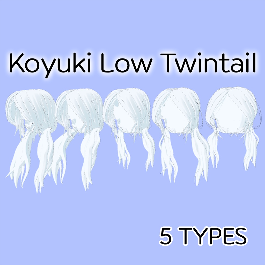 Koyuki Twintails Hair 5 Styles 狐雪