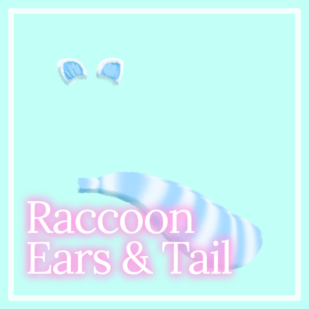 Raccoon set (Ears, Tail) 3 colors