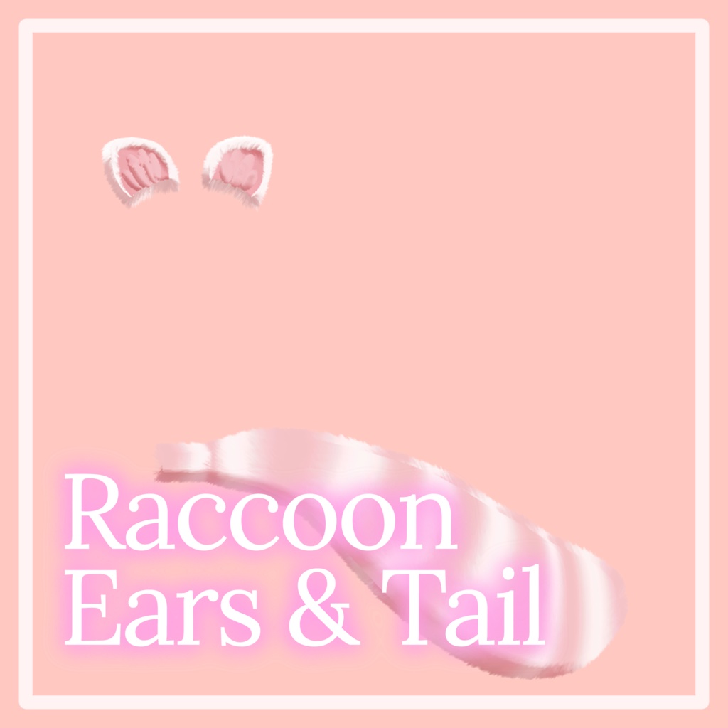 Raccoon set (Ears, Tail) 3 colors