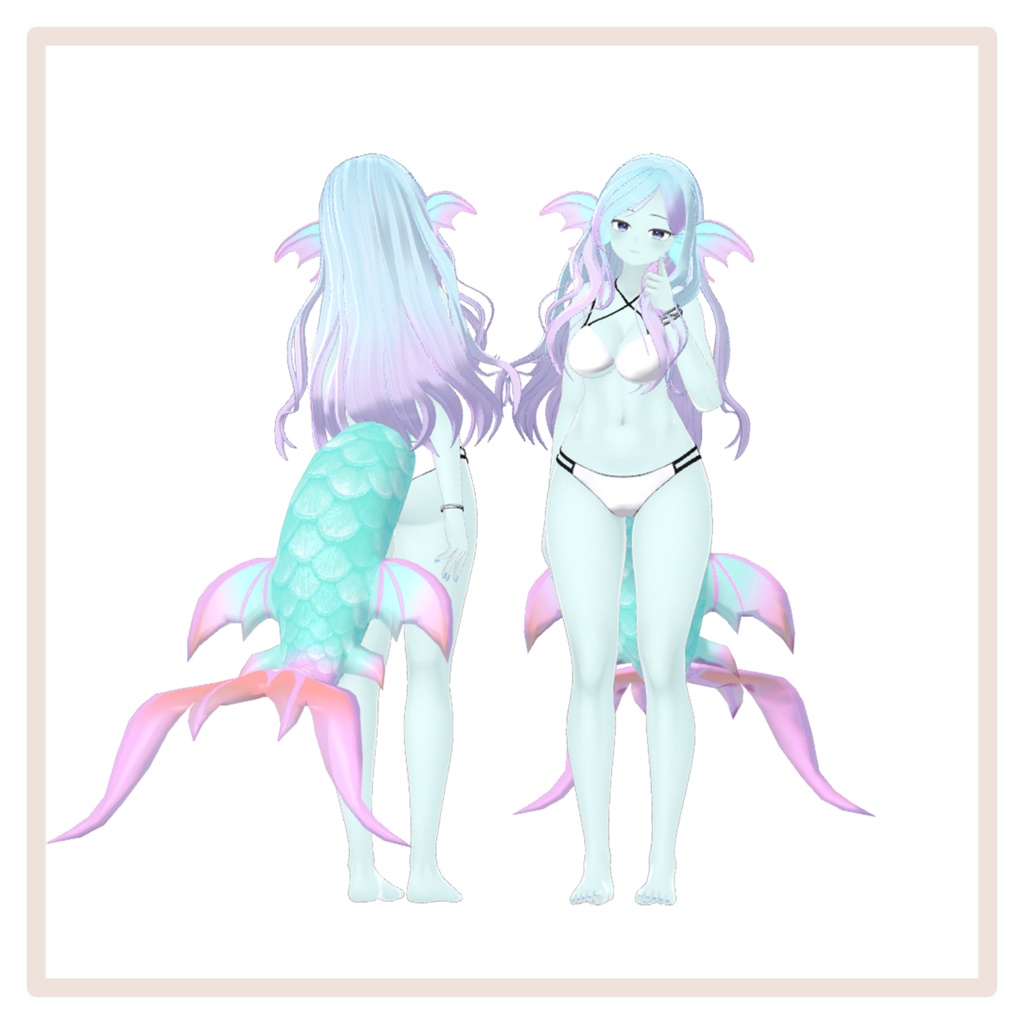 Mermaid ears & tail