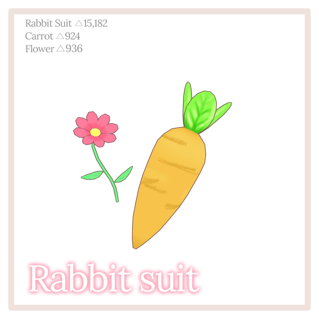 Rabbit Suit & Carrot& Flower